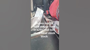 k20a3 with itb and full bolt on stock head stock block gusee 1/4 mile draggy time