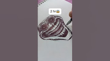 Troll face Drawing 5sec, 30 min and 2hours😱 #shorts #drawing