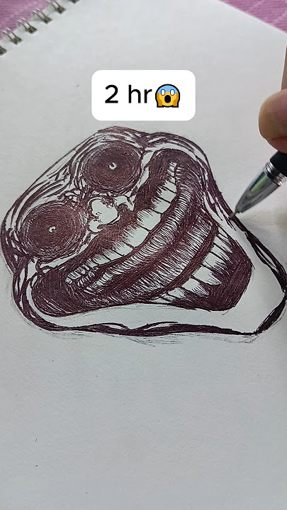 Troll face Drawing 5sec, 30 min and 2hours😱 #shorts #drawing