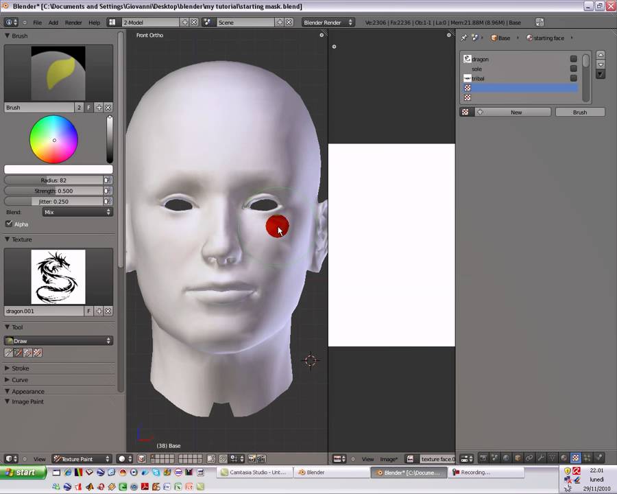 texture painting tutorial Blender 2.50 YouTube