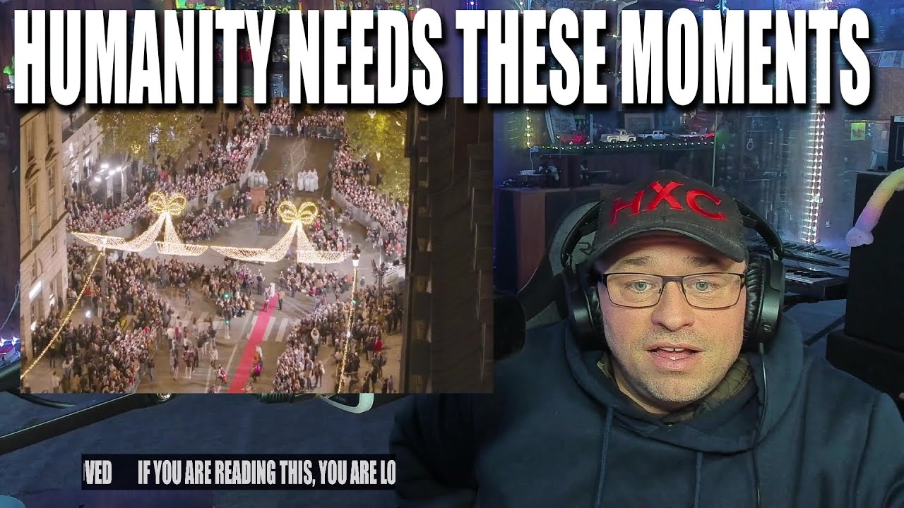 The BIGGEST Flashmob Ever: Carol of the Bells with 100 Musicians in Paris!! | REACTION