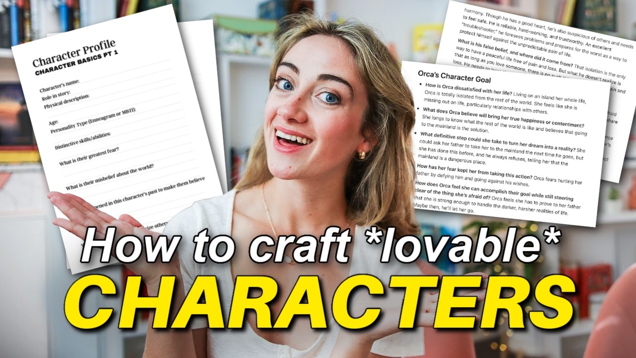 How to Create Characters Readers Care About *BEGINNER FRIENDLY* - YouTube