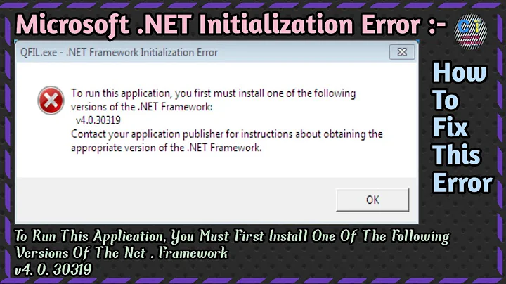 How To Fix Error Of Microsoft .NET Framework 4.0.30319 || Microsoft. NET Framework Ko Fix Kaise Kare