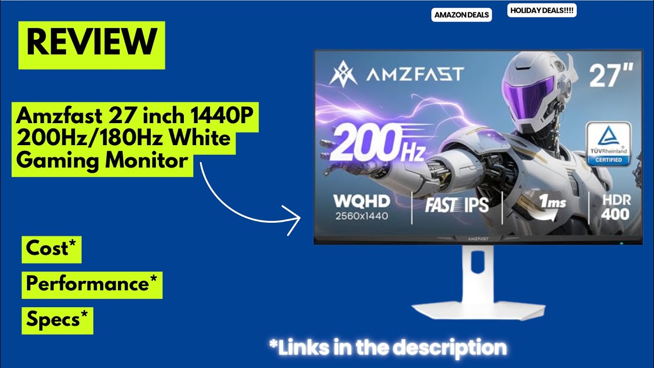 Amzfast 27” 1440P 200Hz Gaming Monitor Review | Fast IPS, HDR400