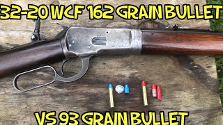 32-20 wcf 162 grain bullets versus 93 grain in a 1892 Winchester screenshot 4