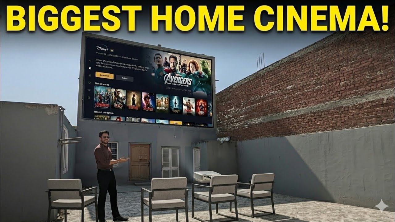 Cinema 📽️ At Home 400 inch Biggest Screen - YouTube