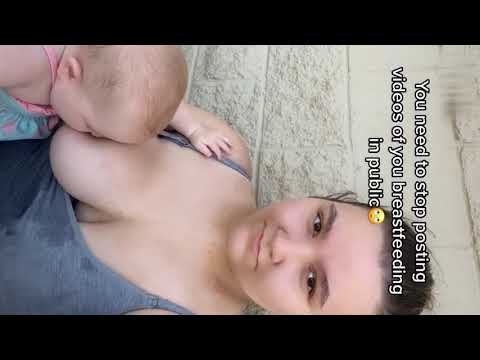funny Baby mom breastfeeding vlogs now and breastfeeding