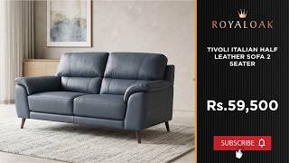 Royaloak Tivoli Italian Half Leather Sofa 2 Seater