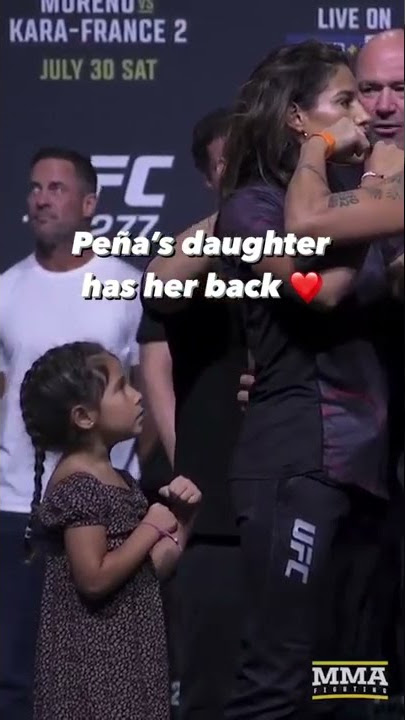 Julianna Peña’s daughter had her back for the faceoff ❤️ #ufc277