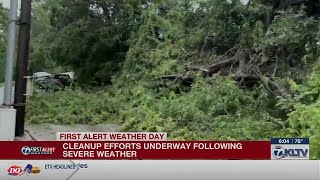 Cleanup efforts underway in Tyler following Memorial Day storm