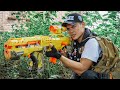 Ltt game nerf war  two warriors seal x nerf guns fight braum crazy team resupply