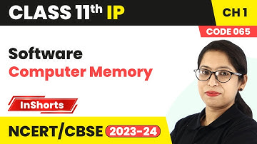 Software - Computer Memory | Class 11 Informatics Practices Chapter 1 #inshorts #2024