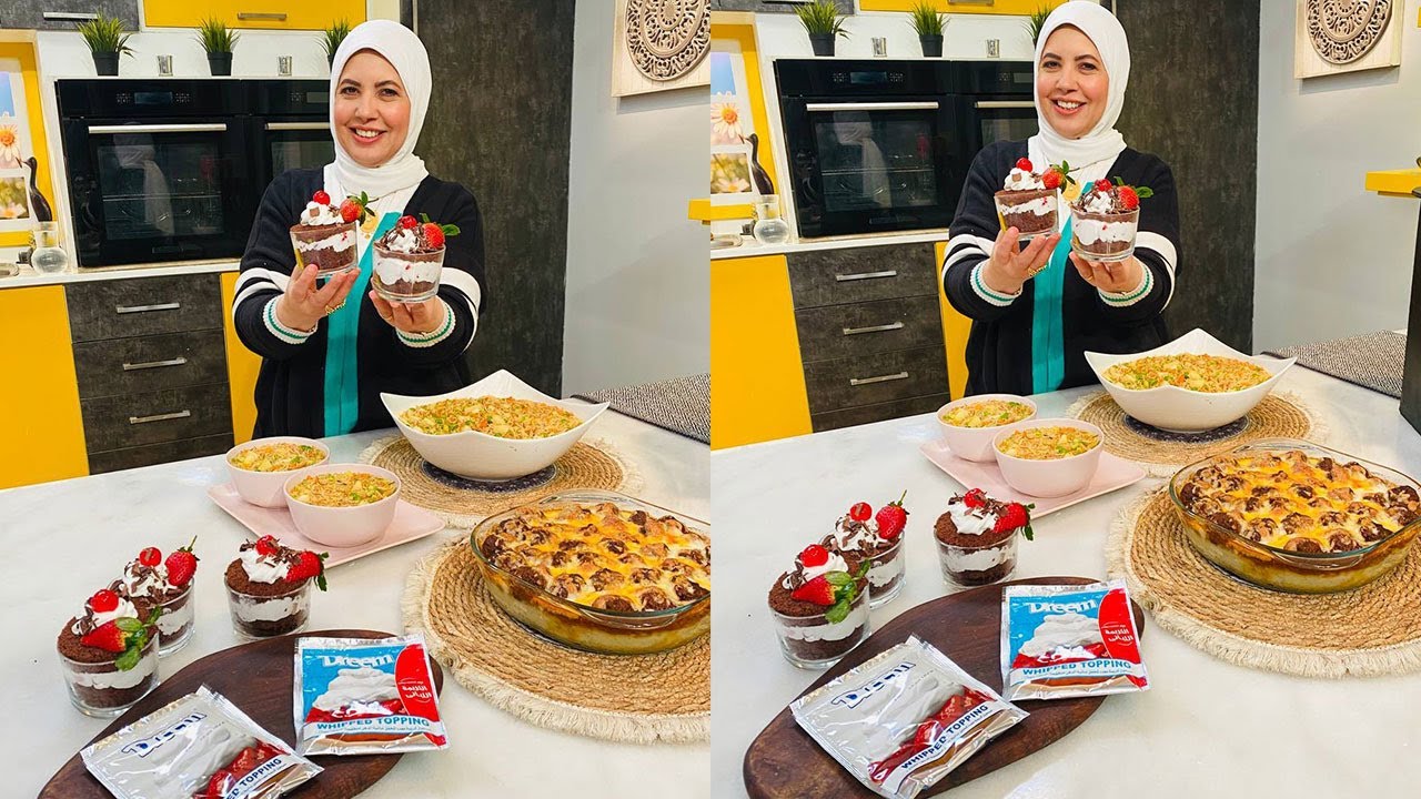 العزومة مع الشيف فاطمة أبو حاتي | طاجن البطاطس بالكفتة - شوربة الشعيرية بالخضار - بارفيه بلاك فورست