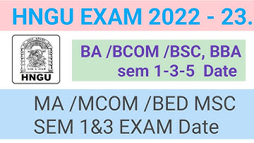 hngh exam 2022 New Circular - hngu exam update - Hngu paripat today - Ba/bba /bsc/ma/mca #hngu