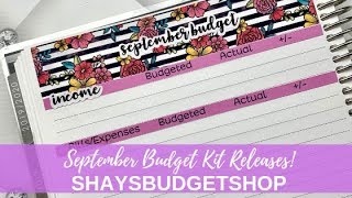 SEPTEMBER MONTHLY BUDGET KITS! + BILL DUE STICKERS + ADD ONS + SAVINGS/DEBT TRACKERS
