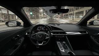 Rainy Corvette C8 Interior Ambience for Deep Sleep screenshot 5