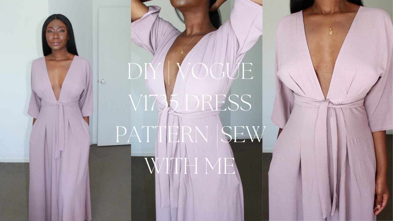 DIY| VOGUE 1735 SEWING PATTERN| HOW TO MAKE A DRESS | SEW WITH ME - YouTube