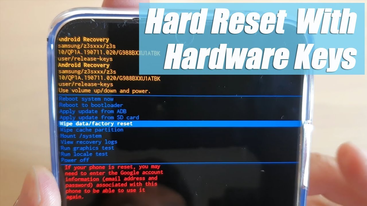 Hard Reset Samsung Galaxy S20