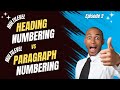 Ep02: Multilevel HEADING Numbering vs Multilevel PARAGRAPH Numbering