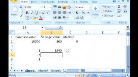 How to Calculate Straight-Line Depreciation Using Microsoft Excel