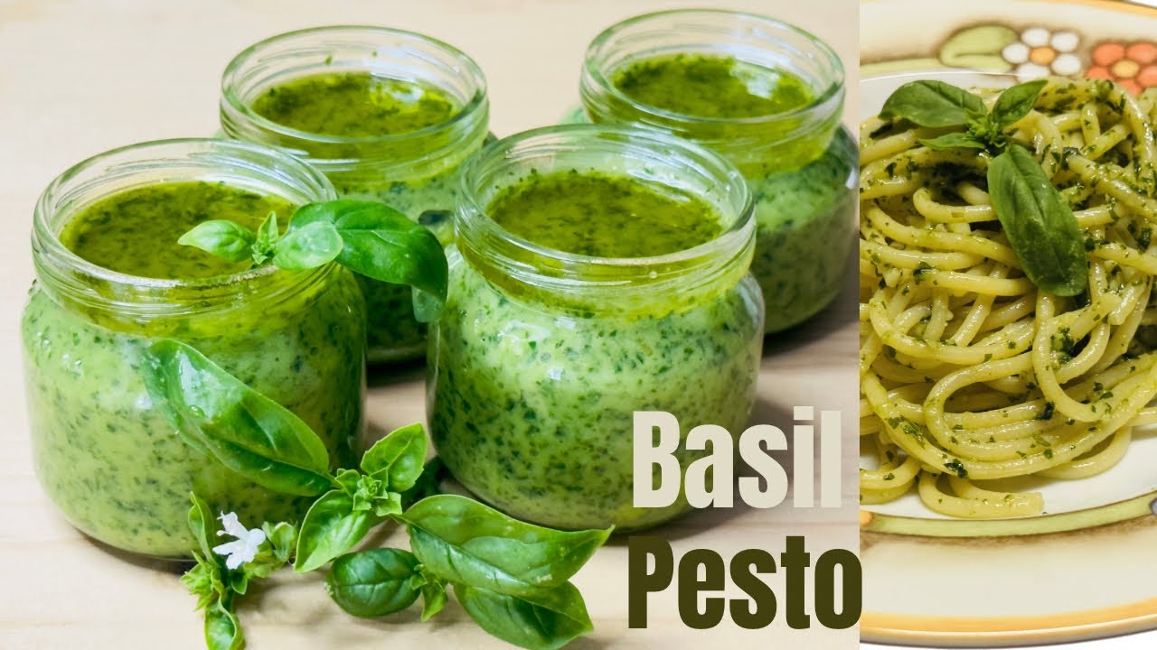 ️Basil Pestoබේසිල් පැස්ටාPesto alla genovese fatto in casaHome made