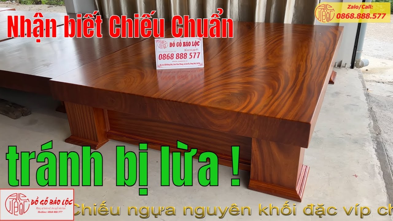 CHIẾU NGỰA NGUYÊN KHỐI GỖ GÕ 17cm 200x270x17cm | Đồ Gỗ... - youtube