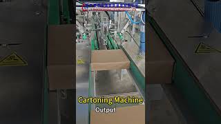 Book Cartoning Machine with Glue Spray---Output#automaticcartoning #packagingmachinery