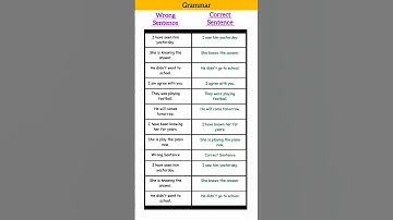 Wrong Vs correct grammar sentences #shorts