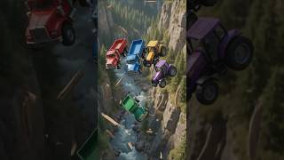 Truck & Tractor Disaster 😱 Dangerous Bridge Collapse | AI Generated