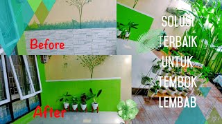 make over teras dengan mengganti wall paper lama