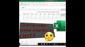 How to solve trunc function in excel