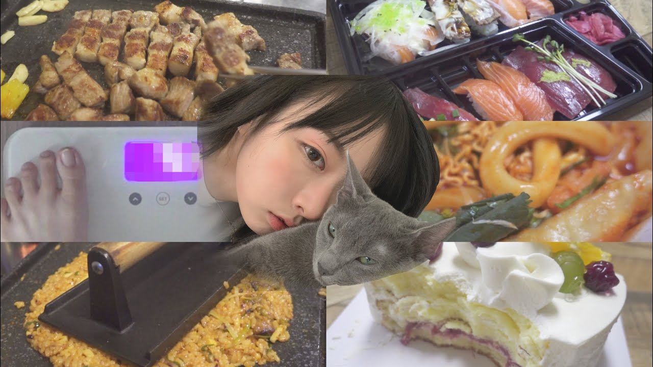 【韓国の18歳】 引きこもりが過去一出かけた一週間食事🍭