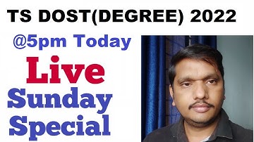 TS DOST 2022 live | TS DOST 2022 PRE REGISTRATION | TS Degree Online Application Process