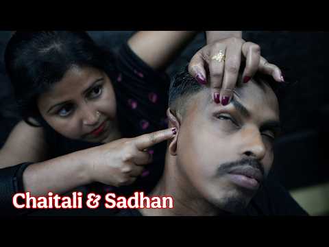 Chaitali & Sadhan Unite! Tandem Head Massage for Instant Calm & Deep Sleep #tapping #scratching