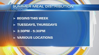 Summer meal distribution via Chesapeake Public Schools starts this week