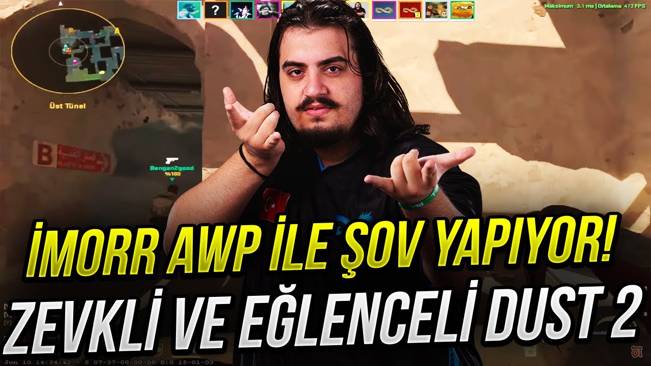 İMORR KIRAN KIRANA GEÇEN MAÇTA ÜSTÜNE DÜŞENİ YAPIYOR DUST 2 FACEİT! 22 KİLL İLE AWP ŞOVU KAÇMAZ! CS2