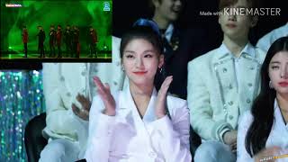 YEJI ITZY reaction GOT7 YCMY & CrashAndBurn @ 2019 V HEARTBEAT