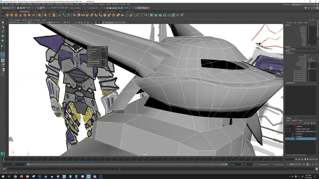 Maya - How to Mirror a 3D Object so you can use Symmetry