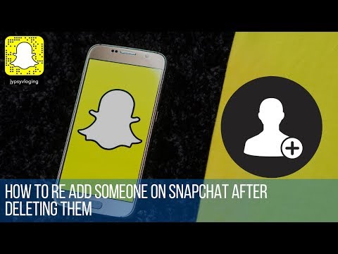 How to re add someone on snapchat after deleting them