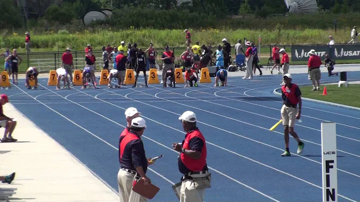 Oscar Peyton places 2nd in the 100 meter run @ Gra...