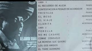 ALEJANDRO DURAN 1968. TRIUNFADOR DEL FESTIVAL VALLENATO (ALBUM COMPLETO)