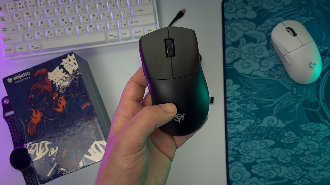 Unboxing Ninjutso Origin One X - Mouse sem fio com shape do ...