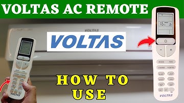 Voltas ac remote control operation ⚡ Voltas ac remote function ⚡ How to use Voltas ac Remote