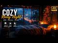 Rainy Night in a Cozy Room 🌙 Piano & Kalimba Sleep Music | Relax, Study, Unwind