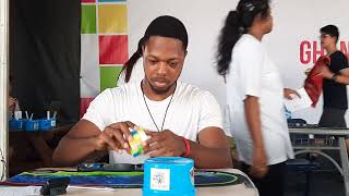 HEARTBREAKING DNF SOLVE BY ARINZE OWOH AT GHANA'S 2020 SPEEDCUBING TOURNAMENT.