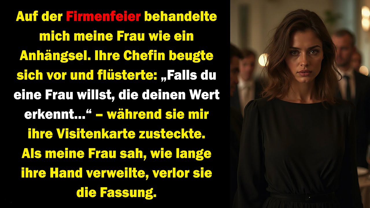Meine Frau verlor auf ihrer Firmenfeier die Fassung – wegen ihrer eigenen Chefin