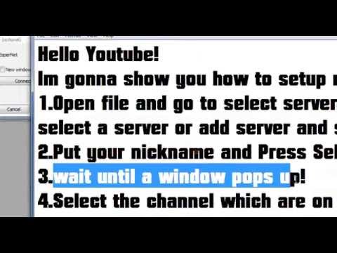 How to setup mIRC (Working)