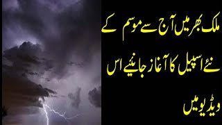 Know the start of new spell of weather across the country from today in this video Rubab sajad