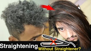 Curly To Straight Hair Without Straightener Hair Straightening Rebounding Smoothening Problem