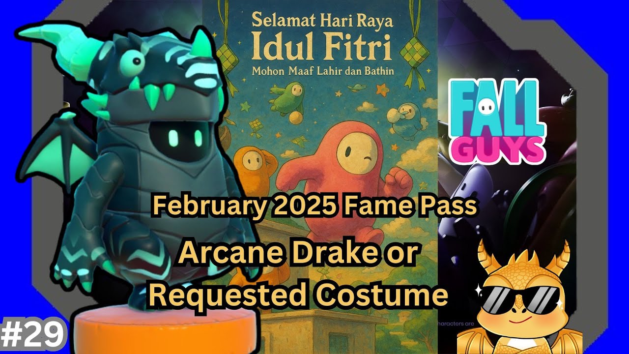 [EN/ID 🔴LIVE 31-MAR-2025] Fall Guys 9100+👑 Arcane Dragon or Requested Costume - Happy Eid Mubarak